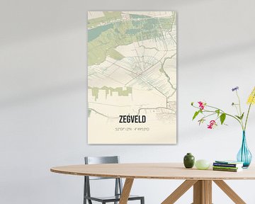 Vintage map of Zegveld (Utrecht) by Rezona