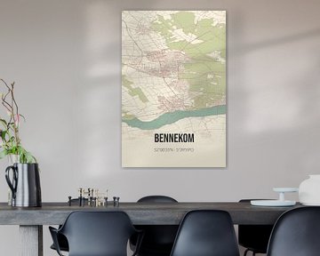 Vintage map of Bennekom (Gelderland) by Rezona
