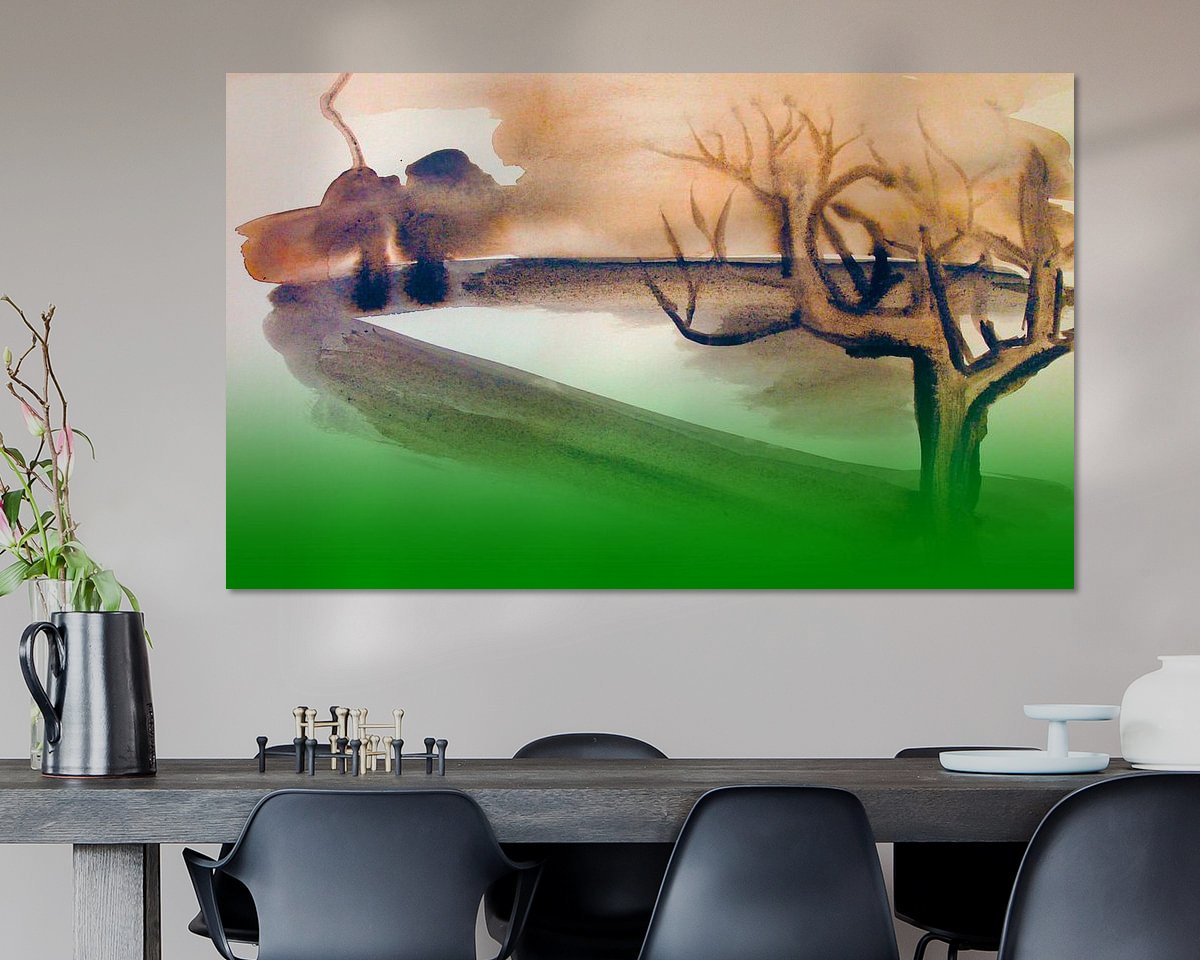 Voorbeeld van het werk in een kamer