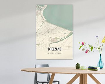 Vintage landkaart van Breezand (Noord-Holland) van Rezona