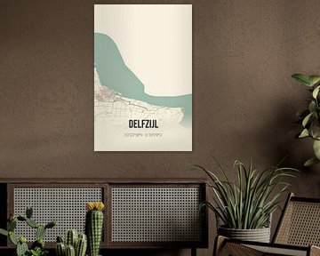 Alte Karte von Delfzijl (Groningen) von Rezona