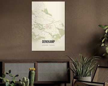 Vintage landkaart van Denekamp (Overijssel) van Rezona