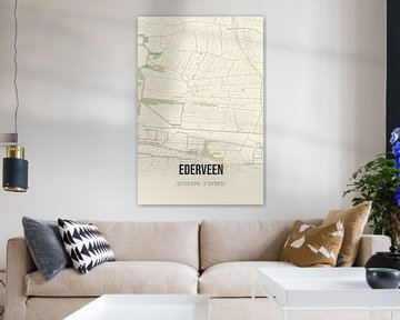 Vintage landkaart van Ederveen (Gelderland) van Rezona