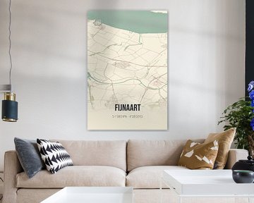 Vintage landkaart van Fijnaart (Noord-Brabant) van Rezona
