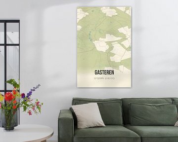 Vintage landkaart van Gasteren (Drenthe) van Rezona