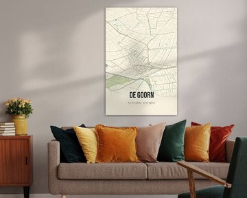Vintage landkaart van De Goorn (Noord-Holland) van Rezona