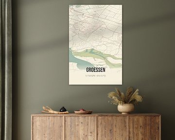 Vintage landkaart van Groessen (Gelderland) van Rezona