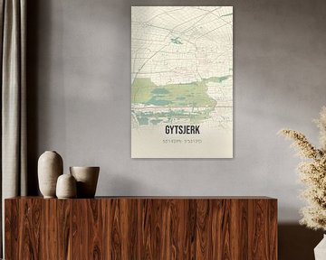 Alte Karte von Gytsjerk (Fryslan) von Rezona