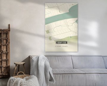 Vintage landkaart van Heesbeen (Noord-Brabant) van Rezona