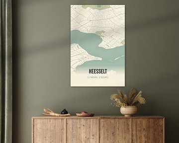 Vintage landkaart van Heesselt (Gelderland) van Rezona