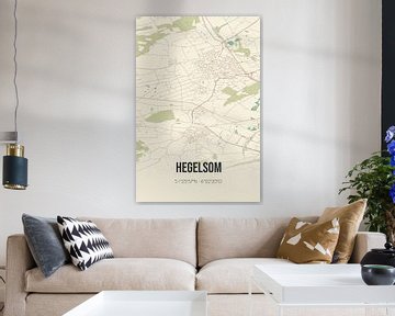 Vintage landkaart van Hegelsom (Limburg) van Rezona