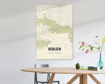 Vintage landkaart van Heibloem (Limburg) van Rezona