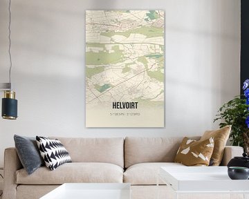 Vintage landkaart van Helvoirt (Noord-Brabant) van Rezona