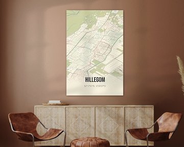 Vintage landkaart van Hillegom (Zuid-Holland) van MijnStadsPoster