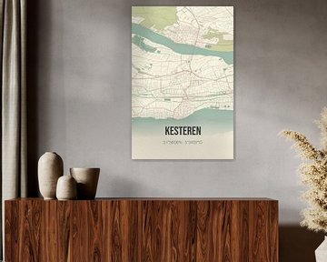 Carte ancienne de Kesteren (Gueldre) sur Rezona