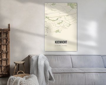 Vintage landkaart van Koewacht (Zeeland) van MijnStadsPoster