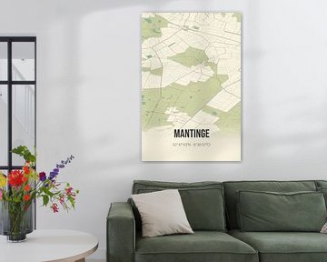 Carte ancienne de Mantinge (Drenthe) sur Rezona