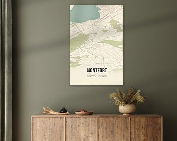 Vintage landkaart van Montfort (Limburg) van MijnStadsPoster