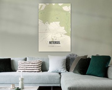 Alte Karte von Netersel (Nordbrabant) von Rezona