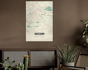 Vintage landkaart van Nootdorp (Zuid-Holland) van MijnStadsPoster