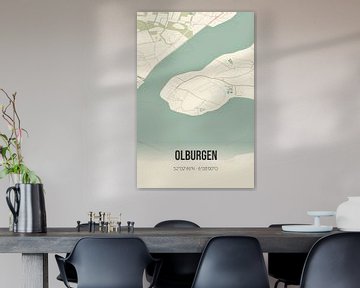 Vintage landkaart van Olburgen (Gelderland) van MijnStadsPoster