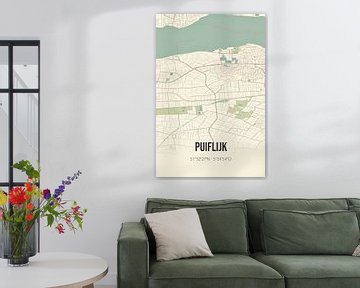 Vintage map of Puiflijk (Gelderland) by Rezona