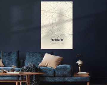 Vintage landkaart van Schraard (Fryslan) van MijnStadsPoster