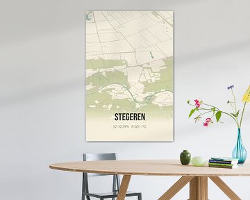 Vintage landkaart van Stegeren (Overijssel) van Rezona