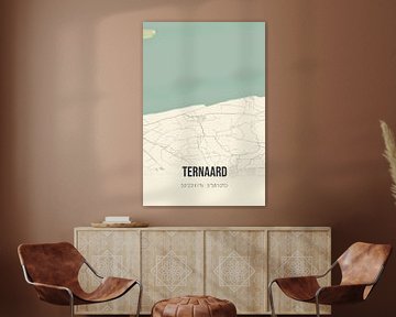 Vintage landkaart van Ternaard (Fryslan) van Rezona