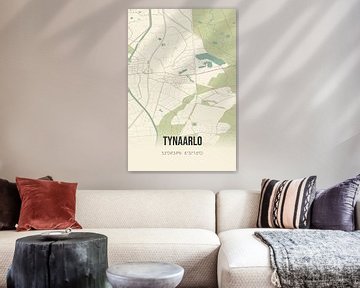 Vintage landkaart van Tynaarlo (Drenthe) van Rezona