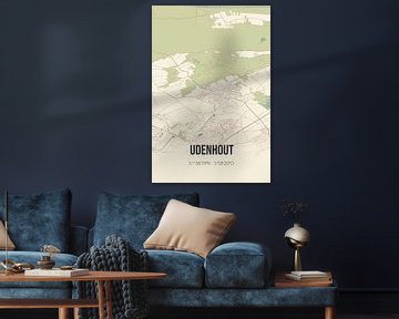 Vintage landkaart van Udenhout (Noord-Brabant) van MijnStadsPoster