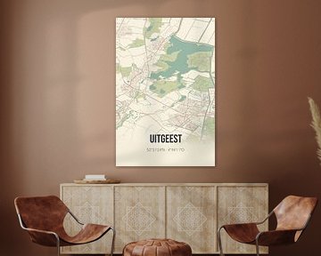 Vintage landkaart van Uitgeest (Noord-Holland) van Rezona