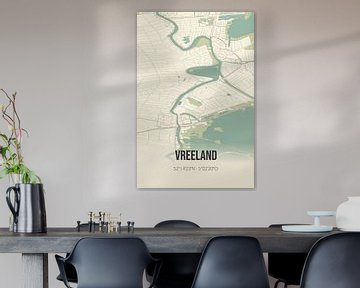 Vintage landkaart van Vreeland (Utrecht) van Rezona