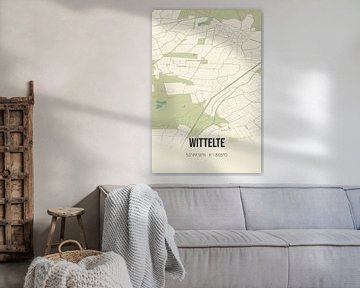 Carte ancienne de Wittelte (Drenthe) sur Rezona