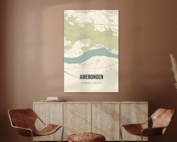 Vintage map of Amerongen (Utrecht) by Rezona