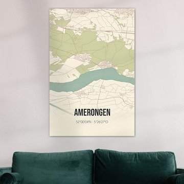 Alte Karte von Amerongen (Utrecht) von Ortsdrucke