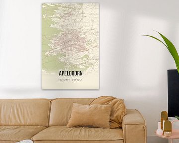 Vintage landkaart van Apeldoorn (Gelderland) van Rezona