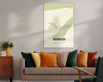 Alte Karte von Bronneger (Drenthe) von Rezona