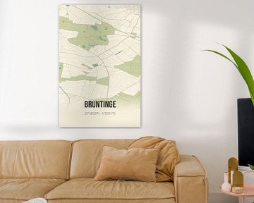Vintage landkaart van Bruntinge (Drenthe) van MijnStadsPoster