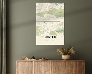 Vintage landkaart van Cromvoirt (Noord-Brabant) van Rezona