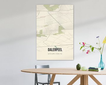 Vintage landkaart van Dalerpeel (Drenthe) van Rezona