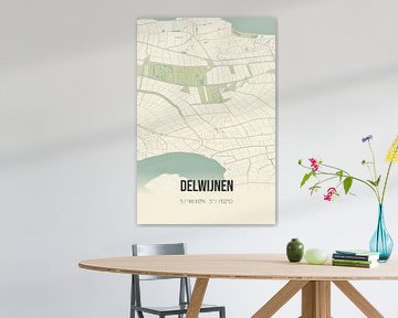 Vintage landkaart van Delwijnen (Gelderland) van MijnStadsPoster