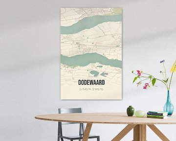 Vintage landkaart van Dodewaard (Gelderland) van Rezona