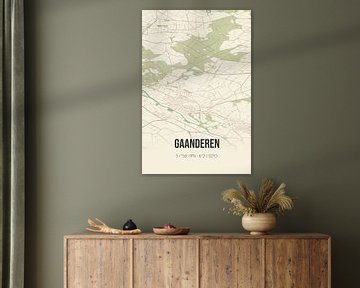 Vintage landkaart van Gaanderen (Gelderland) van Rezona