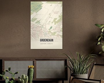 Vintage map of Groenekan (Utrecht) by Rezona