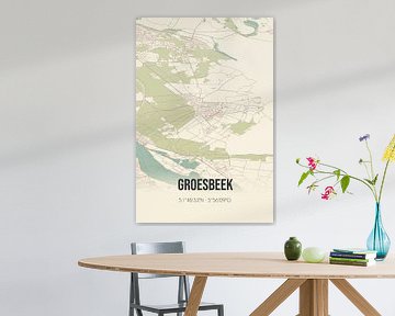 Vintage landkaart van Groesbeek (Gelderland) van Rezona