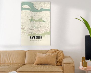 Vintage map of Haarsteeg (North Brabant) by Rezona