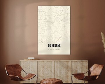 Vintage landkaart van De Heurne (Gelderland) van Rezona