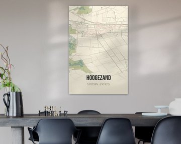 Vintage map of Hoogezand (Groningen) by Rezona