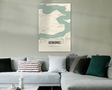 Vintage landkaart van Kerkdriel (Gelderland) van Rezona